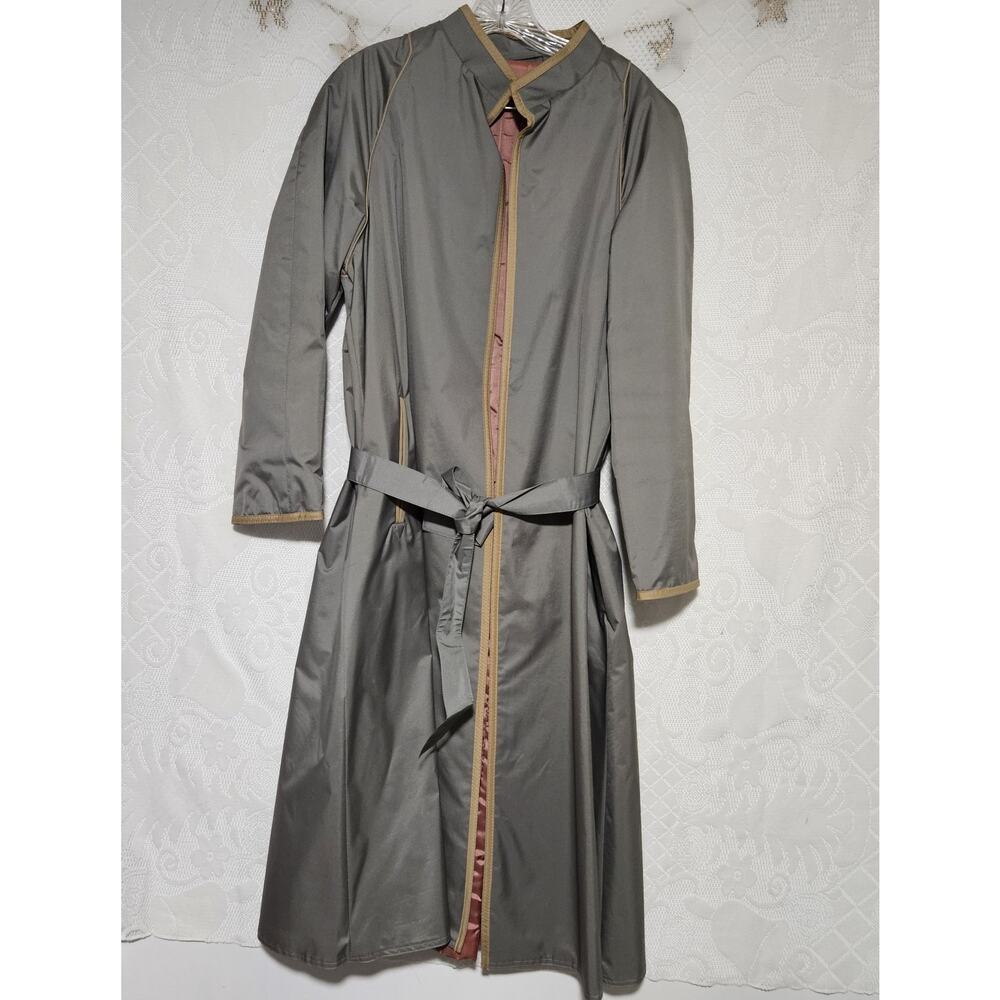 Raincheetahs Size 10 Vintage Rain Coat Naman New York USA Taupe Trench Coat 70s